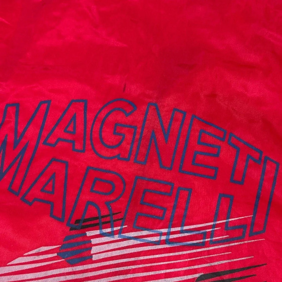 Vintage 90s Ferrari Magneti Marelli Red Windbreaker Jacket Mens One Size Large - Picture 10 of 13